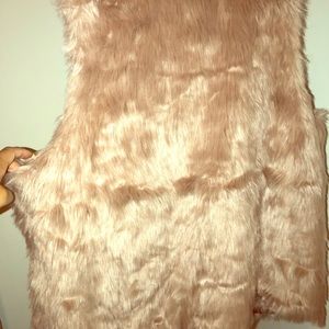 Brand New Blush Pink/Nude fur Vest